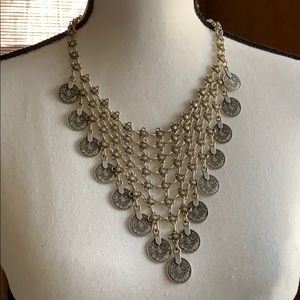 Beautiful - never worn silver coin necklace!